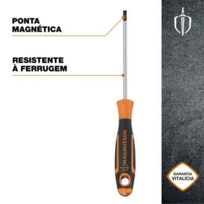 Tournevis plat Magnusson 100 x 4mm noir et orange