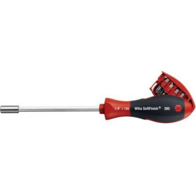 Tournevis porte-embouts 8 en 1 SoftFinish - embouts PH/PZ/Plat/TORX, lame 6,3 mm, manche composite