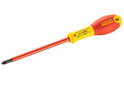 Tournevis pozidriv PZ2 x 125mm isolé 1000V  STANLEY Fatmax