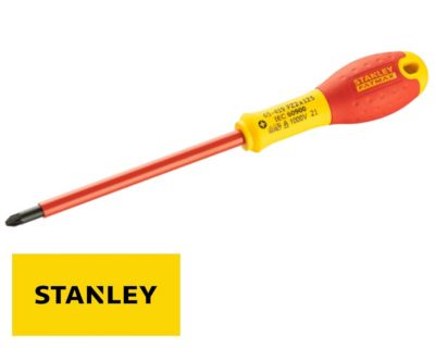 Tournevis pozidriv PZ2 x 125mm isolé 1000V  STANLEY Fatmax