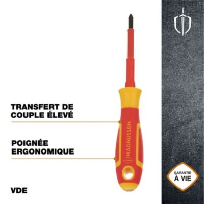Tournevis Pozidriv VDE Magnusson PZ1 75 x 1 mm