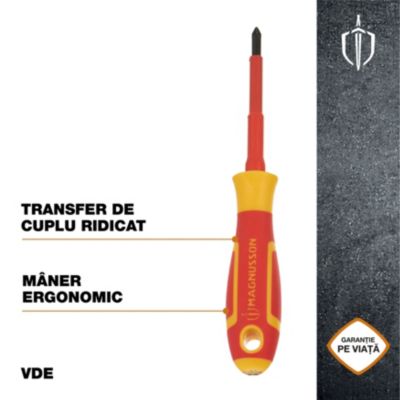 Tournevis Pozidriv VDE Magnusson PZ1 75 x 1 mm