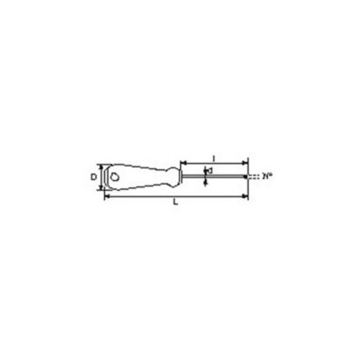 Tournevis Résistorx SAM OUTILLAGE SAMSOFORCE TB 30R115 115mm manche bi-matiere
