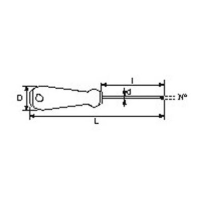 Tournevis Résistorx SAM OUTILLAGE SAMSOFORCE TB 30R115 115mm manche bi-matiere