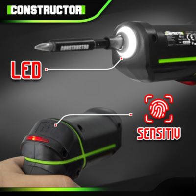 Tournevis rechargeable 4V lithium avec accessoires - 4.5Nm - Constructor