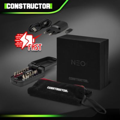 Tournevis rechargeable 4V lithium avec accessoires - 4.5Nm - Constructor