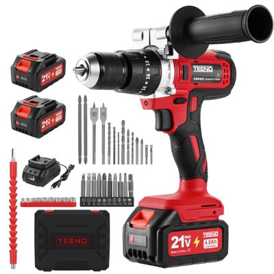 Tournevis sans fil 21V, batterie 4.0Ah, 90 Nm, réglage de couple 20+3, mandrin 13mm