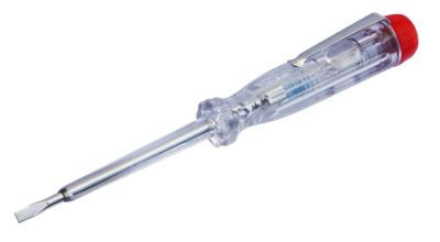 Tournevis Testeur De Tension Transparent - Détecte 100-500V AC, Embout Plat 70mm - Pour électricien Et Bricolage Sécurisé