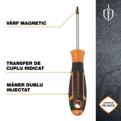 Tournevis Torx Magnusson T10 75 mm noir et orange