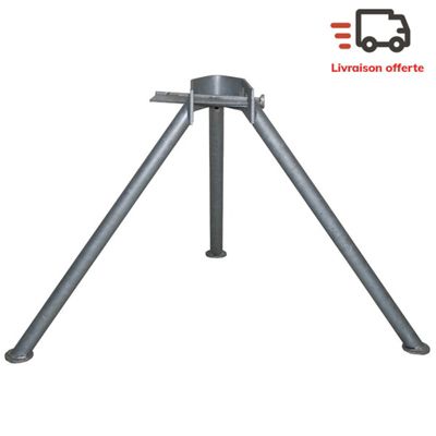 Trépied fixe à clavette acier galvanisé pour étais diam 57 ou 76 mm