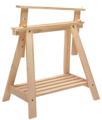 Tréteau Archi Tec réglable en hauteur en pin avec tablette (70/98,7x70x45cm)