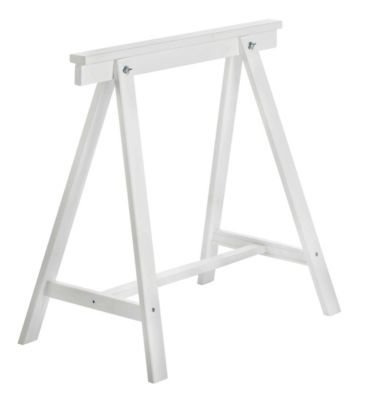 Tréteau Deco blanc en pin massif (72x70x41 cm)