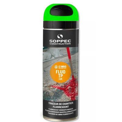 Traceur de chantier fluorescent vert 500 ml, marquage provisoire, modèle 141518O