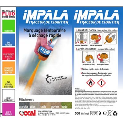 Traceur de chantier Ocai jaune forte luminescente