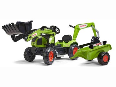 Tractopelle enfant Claas Arion 410 avec remorque + excavatrice 2 à 5 ans - Falk