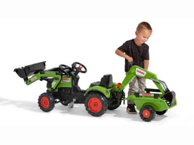 Tractopelle enfant Claas Arion 410 avec remorque + excavatrice 2 à 5 ans - Falk