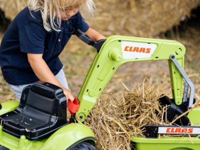 Tractopelle enfant Claas Arion 410 avec remorque + excavatrice 2 à 5 ans - Falk