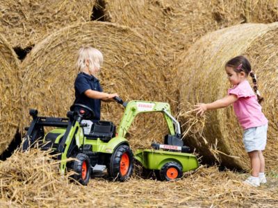 Tractopelle enfant Claas Arion 410 avec remorque + excavatrice 2 à 5 ans - Falk