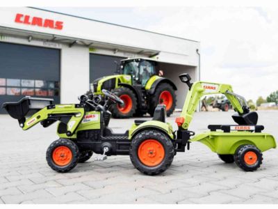 Tractopelle enfant Claas Arion 410 avec remorque + excavatrice 2 à 5 ans - Falk