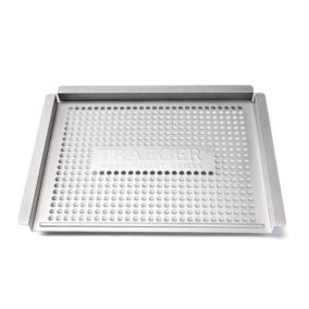 Traeger Panier de cuisson inox pour barbecue - bords surélevés - 40 x 29 cm - 1,10 kg