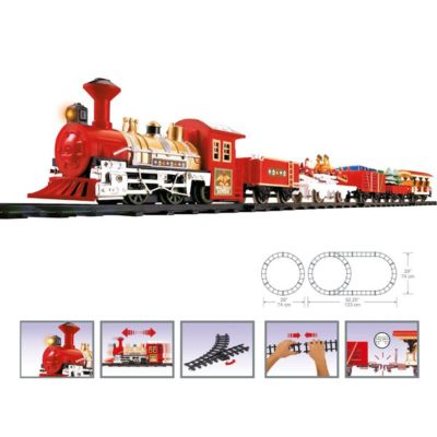 Train de Noël lumineux 26 pièces musical 1 LED - Atmosphera