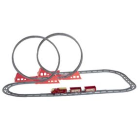 Train Musical électrique "Looping" 38cm Gris & Rouge