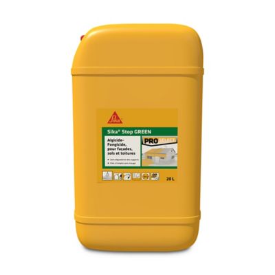 Traitement algicide et fongicide anti-traces vertes Sika Sikastop Vert 20 L