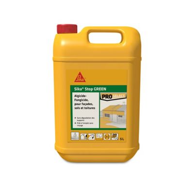 Traitement algicide et fongicide anti-traces vertes Sika Sikastop Vert 5 L