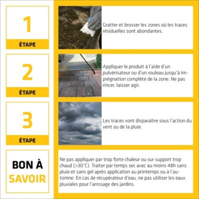 Traitement algicide et fongicide prêt à l’emploi Sika Stop Green pulvérisateur 5L
