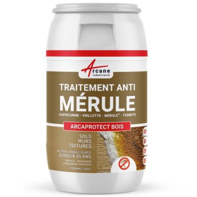 Traitement "anti mérule" : Traitement des bois, murs, caves, charpente  - 200 L - ARCANE INDUSTRIES