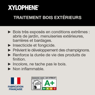 Traitement bois agent fongicide renforcé extérieur Xylophène 1L