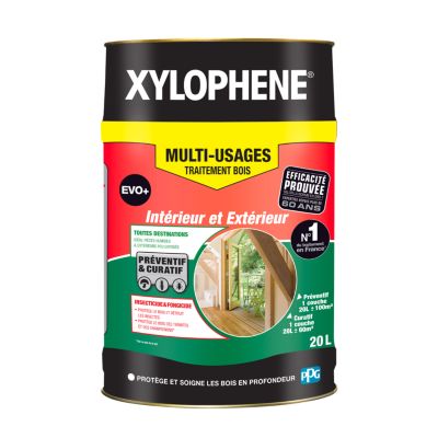 Traitement bois insecticide, fongicide anti termites et xylophages Xylophène Evo+ 20 L