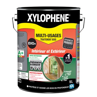 Traitement bois insecticide, fongicide anti termites et xylophages Xylophène Evo+ 5 L