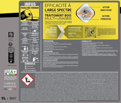 Traitement bois multi-usages incolore 1L V33