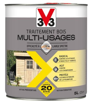 Traitement bois multi-usages incolore 5L V33