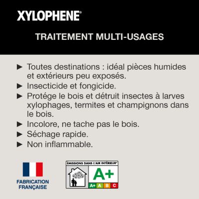 Traitement bois multi-usages intérieur et extérieur Xylophène 5L +20% gratuit