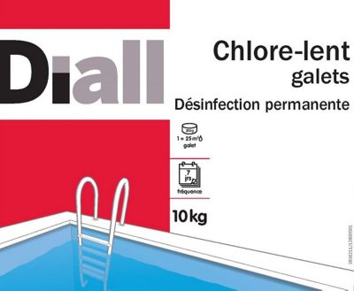 Traitement chlore-lent galets 10kg Diall