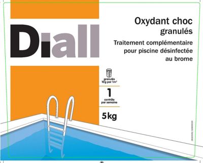 Traitement complémentaire pour piscine Oxydant choc action 5 kg Diall