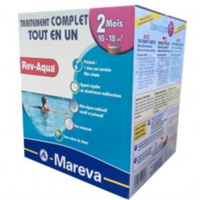 Traitement complet Mareva Rev-Aqua 2 mois - piscine 10-18 m3 (Revaqua) - L'unité