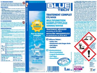 Traitement de l'eau Blue Tech avec diffuseur pour piscines et spas de 30 à 60 m³