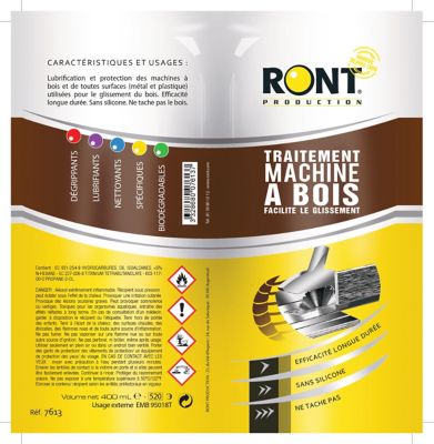 Traitement machine à bois 520ml aérosol RontProduction