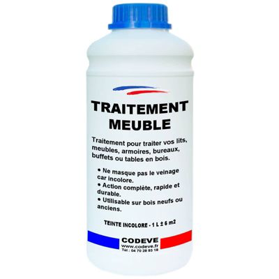 Traitement Meuble - 1 L   - Codeve Bois - Pour La Protection D'un Buffet, Armoire, Table Ou Meuble En Bois.
