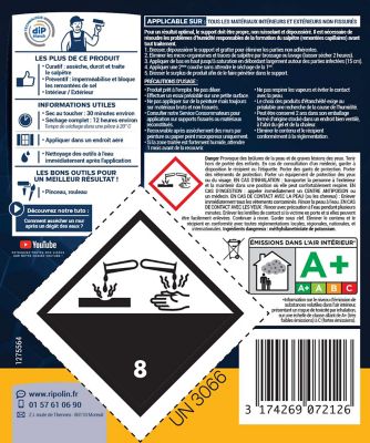 Traitement murs humides et salpêtre intérieur extérieur incolore Ripolin 2,5L