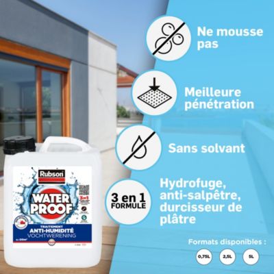 Traitement Murs Humides Rubson incolore bidon 0,75L