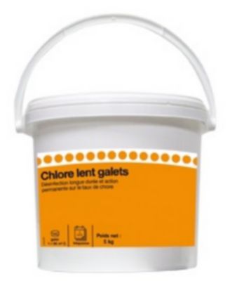 Chlore Lent Piscine Galets - 1er prix - 5kg