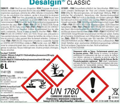 Traitement pour piscine Desalgin classic Bayrol 6L