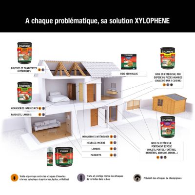 Traitement poutres & charpentes 1L Xylophène