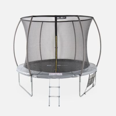 Trampoline 305cm filet intérieur avec pack d'accessoires + Tente de camping