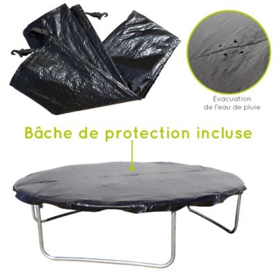 Trampoline avec bache de protection ø3,05 m