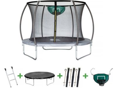 Trampoline avec filet intérieur "jumper"  Diametre 3,05  Gris